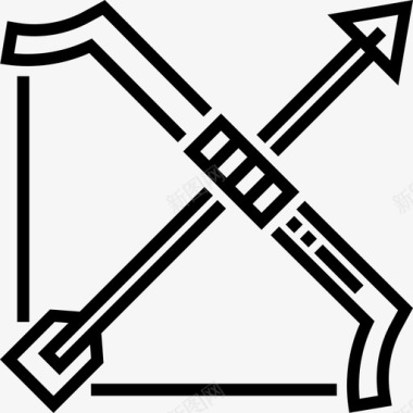 弓箭维京海盗9直线型图标图标