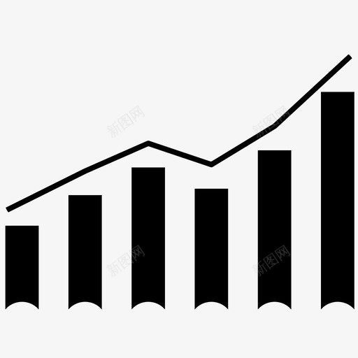 图表分析增长图标svg_新图网 https://ixintu.com 分析 利润 图表 增长 统计