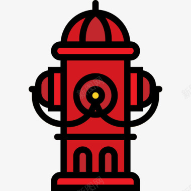 消防栓结构95线性颜色图标图标