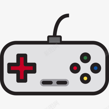 游戏控制器游戏控制器3线性颜色图标图标