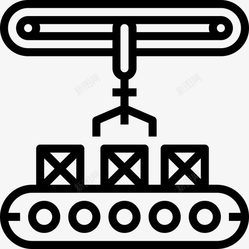 输送装置重型和电力工业直线式图标svg_新图网 https://ixintu.com 电力工业 直线式 装置 输送 重型