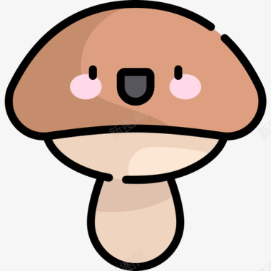 蘑菇形视频游戏界面3线性颜色图标图标