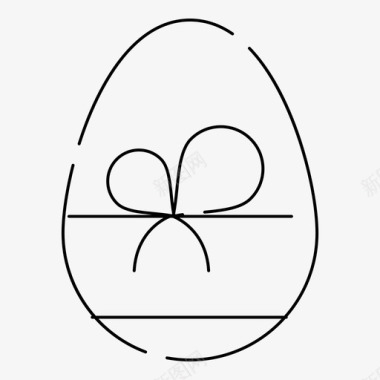复活节彩蛋吃礼物图标图标
