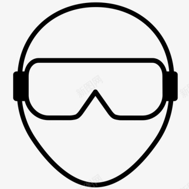 护目镜安全眼镜图标图标