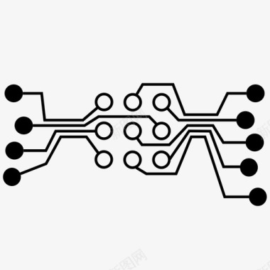 技术电路板连接图标图标