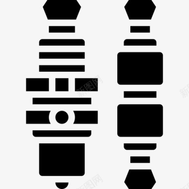 火花塞汽车零件8字形图标图标