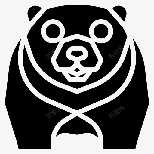 熊动物灰熊图标svg_新图网 https://ixintu.com 动物 哺乳动物 固体 灰熊 野生动物
