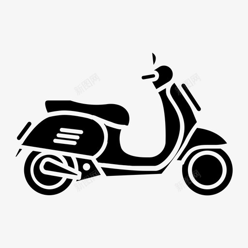 摩托车侧面运输图标svg_新图网 https://ixintu.com 侧面 摩托车 车辆 运输 运输字形