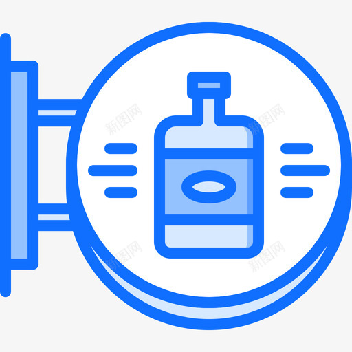 招牌47号酒吧蓝色图标svg_新图网 https://ixintu.com 47号 招牌 蓝色 酒吧