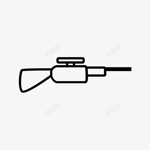 狙击步枪元素游戏图标svg_新图网 https://ixintu.com 元素 步枪 武器 游戏 物品 狙击