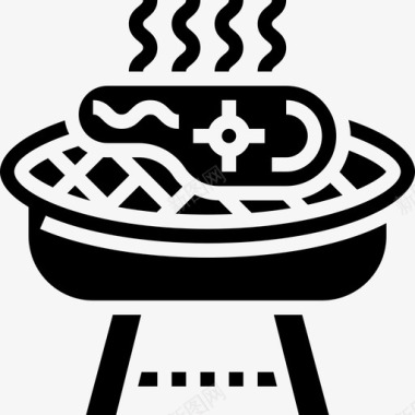 烧烤烧烤和烧烤5字形图标图标