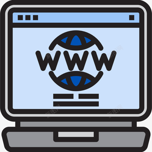 Www笔记本电脑浏览器3线性颜色图标svg_新图网 https://ixintu.com Www 笔记本电脑浏览器3 线性颜色