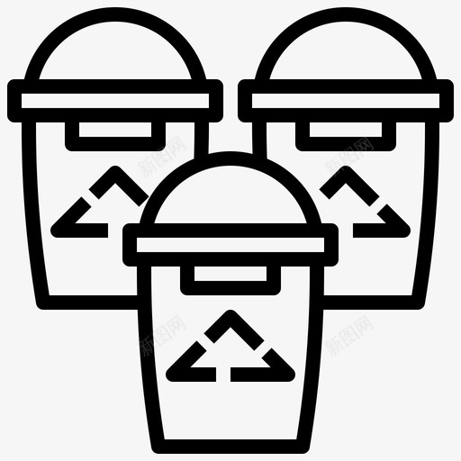 垃圾分类垃圾桶拯救世界图标svg_新图网 https://ixintu.com 垃圾分类 垃圾桶 拯救世界