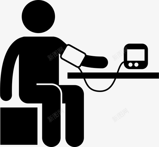 血压检查健康图标svg_新图网 https://ixintu.com 健康 健康人 医学 检查 自我 血压 高血压