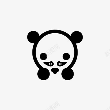 熊猫动物表情符号图标图标
