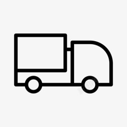 装运汽车货车送货汽车送货货物图标高清图片