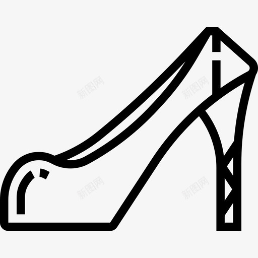 鞋跟法国符号直线图标svg_新图网 https://ixintu.com 法国 直线 符号 鞋跟