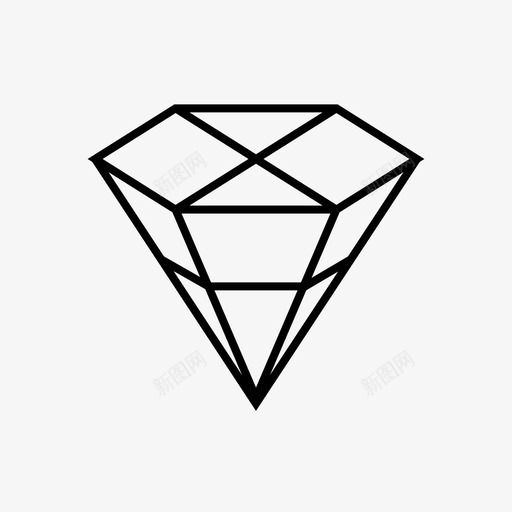 钻石宝石商业金融系列1图标svg_新图网 https://ixintu.com 商业 宝石 系列 金融 金融系 钻石