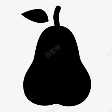 梨食品新鲜水果图标图标