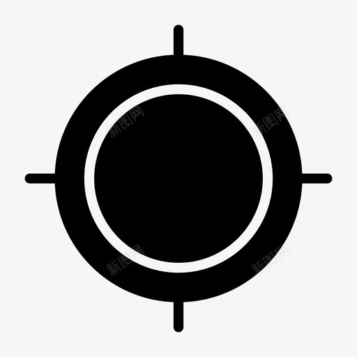 目标瞄准十字线图标svg_新图网 https://ixintu.com 十字 射击 工作 目标 瞄准 聚焦 雕文