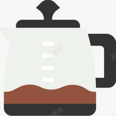 咖啡壶咖啡厅61公寓图标图标
