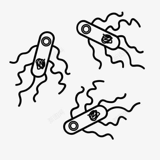 大肠杆菌细菌生物学图标svg_新图网 https://ixintu.com 基因克隆 大肠杆菌 生物学 生物技术 细菌 质粒