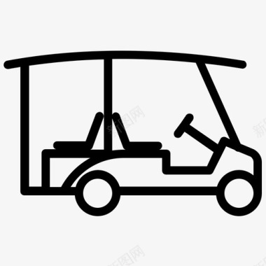 高尔夫球车交通工具车辆图标图标