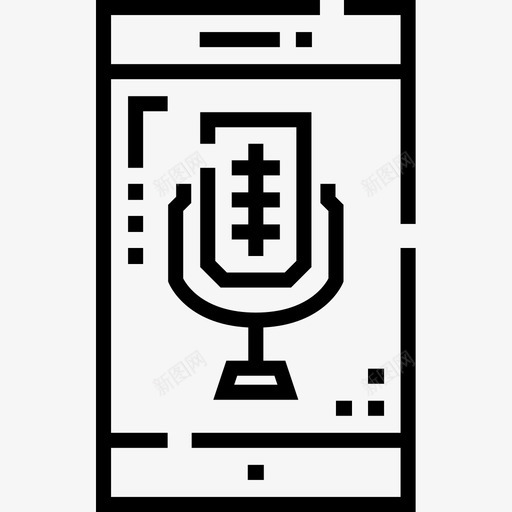 录音机新闻25线性图标svg_新图网 https://ixintu.com 录音机 新闻 线性