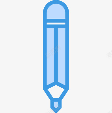 铅笔办公文具15蓝色图标图标