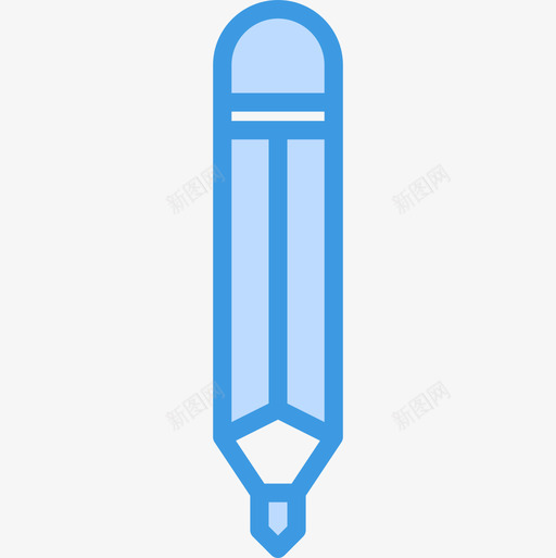 铅笔办公文具15蓝色图标svg_新图网 https://ixintu.com 办公文具15 蓝色 铅笔