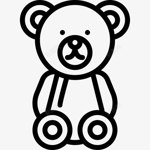 泰迪熊玩具童年3直系图标svg_新图网 https://ixintu.com 泰迪熊 玩具童年3 直系