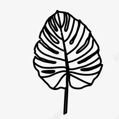 怪兽叶子树叶自然的图标图标