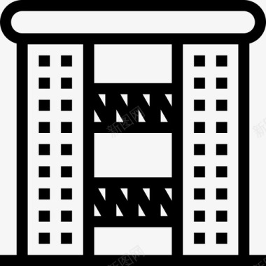 摩天大楼建筑酒店图标图标