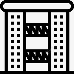 建筑酒店摩天大楼建筑酒店图标高清图片