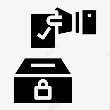 选举投票箱政治家图标图标
