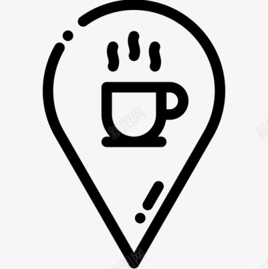 咖啡23号咖啡厅直系图标图标