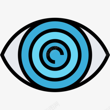 眼睛人体器官6线状颜色图标图标
