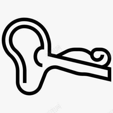耳解剖学外部图标图标