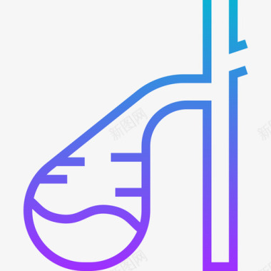 胆囊人体器官5梯度图标图标