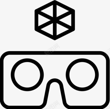 3d眼镜vr5线性图标图标