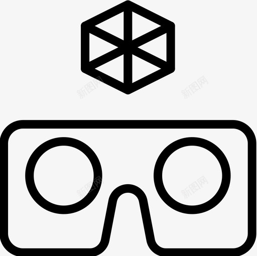 3d眼镜vr5线性图标svg_新图网 https://ixintu.com 3d vr 眼镜 线性
