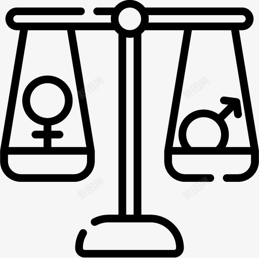平等女权主义10直系图标svg_新图网 https://ixintu.com 女权主义10 平等 直系