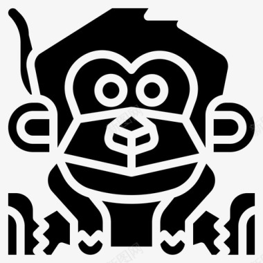 猴子动物猿图标图标