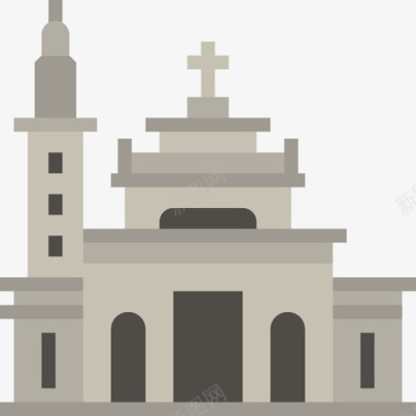 大教堂亚洲国家地标建筑3平坦图标图标