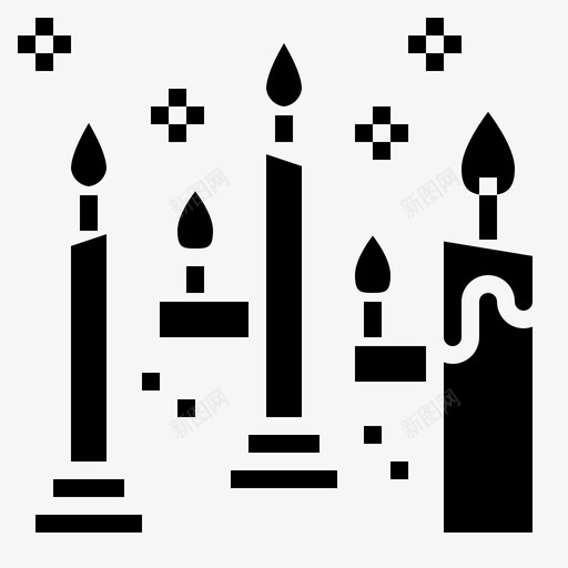 蜡烛燃烧火焰图标svg_新图网 https://ixintu.com 固体 火焰 燃烧 蜡烛 魔术师