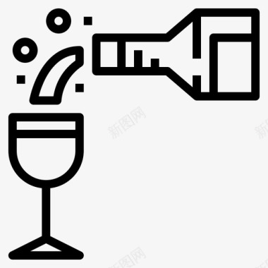 酒玻璃杯聚会图标图标