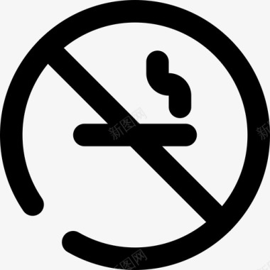 禁止吸烟gps导航4线性图标图标