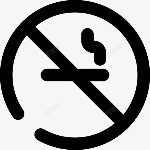 禁止吸烟gps导航4线性图标svg_新图网 https://ixintu.com gps 吸烟 导航 禁止 线性