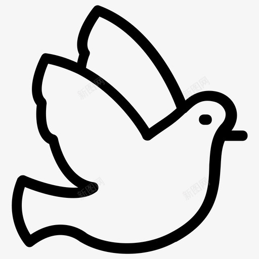 和平鸟鸽子圣鸽图标svg_新图网 https://ixintu.com 人类 和平 图标 圣鸽 死亡线 生命 象征 进化 鸽子