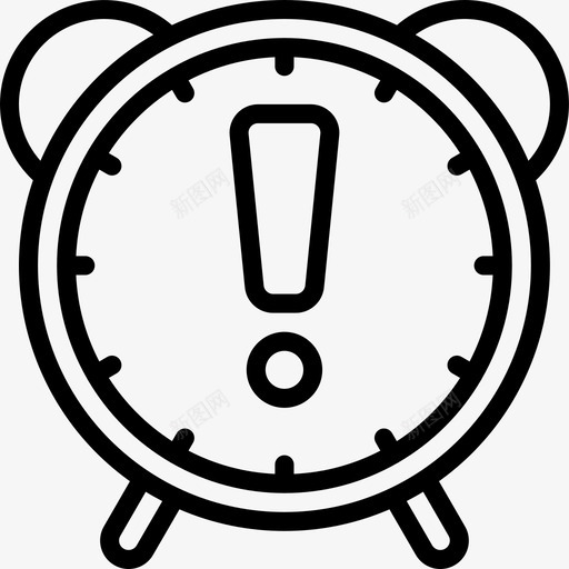 闹钟时间管理29线性图标svg_新图网 https://ixintu.com 时间管理 线性 闹钟